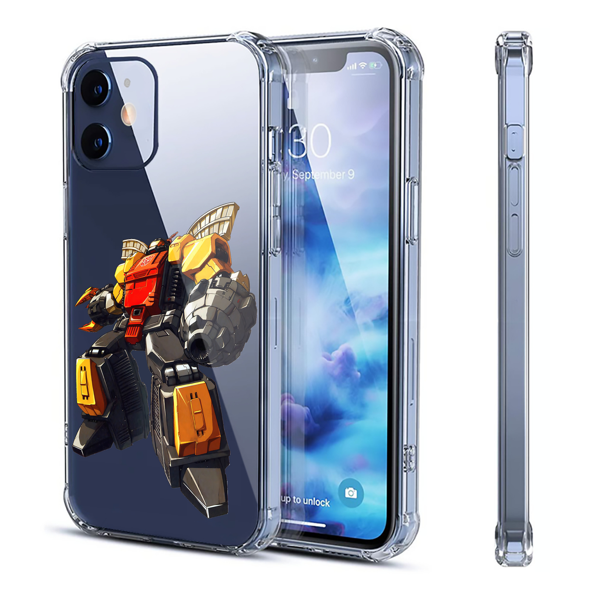 （画像用） Transformers トランスフォーマー 【iPhone 12シリーズ対応】透明スマホケース（クリアソフトケース）